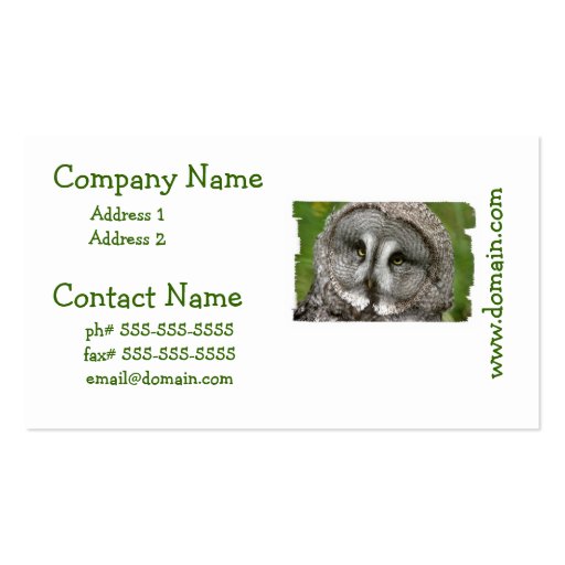 Great Grey Owl Business Card