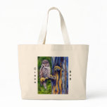 Great Grey Owl Green Tote Bag