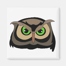 Great Horned Owl Fridge Magnet