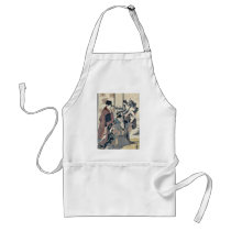 Great house cleaning by Kitagawa,Utamaro Apron