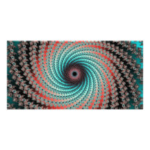 Great Hypnotic Swirl - fractal design Photo Card Template