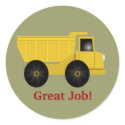Great Job Dump Truck Sticker - Personalise It!