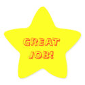 Great Job Star Sticker
