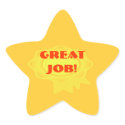 Great Job Star Sticker