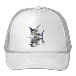 Great marlin with reflection in water mesh hat