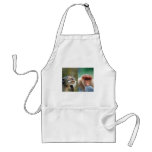 Great minds macaque and proboscis monkeys aprons