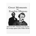 Great Moments in Zombie History postcards