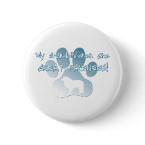 Great Pyrenees Grandchildren Pinback Buttons