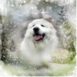 Great Pyrenees Holiday Winter Ornament photo sculptures