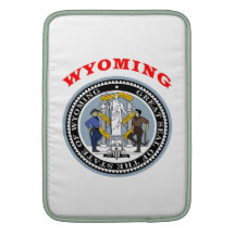 Great Seal Of  State Wyoming MacBook Sleeve