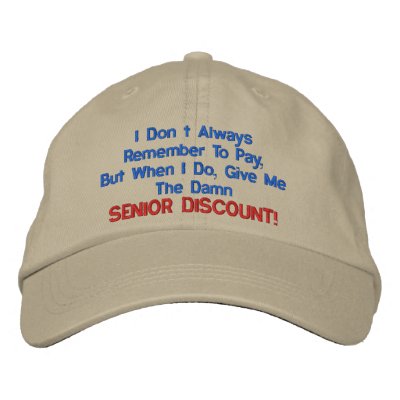 GREAT SENIOR MOMENTS EMBROIDERED HAT GREAT SENIOR MOMENTS EMBROIDERED HAT