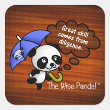 Great skill comes from diligence square stickers