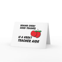 Great Teacher Aide Greeting Cards
