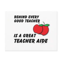Great Teacher Aide Post Card