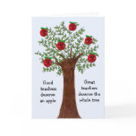 Great Teacher Apple Tree Design cards