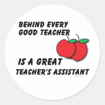 Great Teacher's Assistant Round Sticker