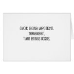 Great, "Time Brings Roses" quote Card