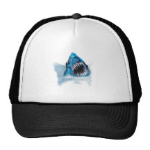 Great White Shark Attack Painting Hats
