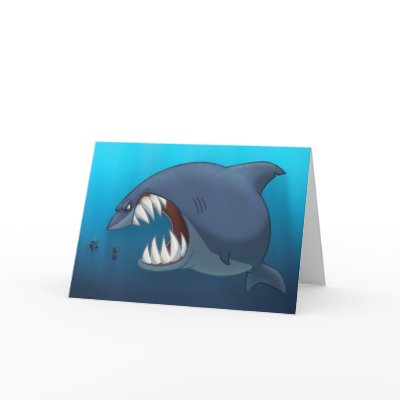 Great White Shark Card (Blank Inside) by stlewis75