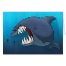 Great White Shark Card (Blank Inside)