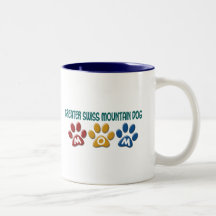 GREATER SWISS MOUNTAIN DOG Mum Paw Print 1 Mugs