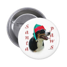 Greater Swiss Mountain Dog Santa Paws Pinback Buttons
