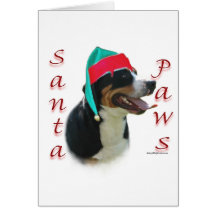 Greater Swiss Mountain Dog Santa Paws Greeting Card