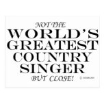 Greatest Country Singer Close Postcard