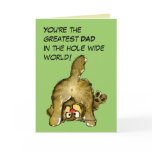 Greatest Dad Cat Card
