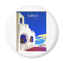 grece vintage fridge magnets