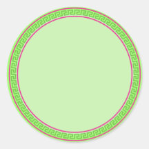 Grecian Border Blank Template Label Sticker