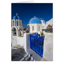 Greece and Greek Island of Santorini town of Oia 3 Greeting Cards