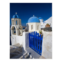 Greece and Greek Island of Santorini town of Oia 3 Postcard