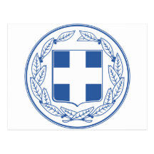 greece emblem post card