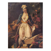 Greece Expiring on the Ruins of Missolongh Postcard