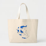 Greece Flag Map full size Bag