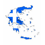 Greece flag map t-shirts