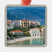 GREECE, Ionian Islands, KEFALONIA, Assos: 2 Christmas Tree Ornaments