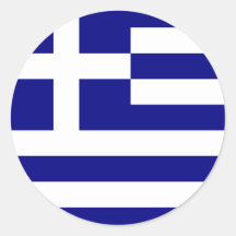 greece round sticker