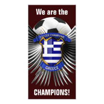 Greece Soccer Champions Photo Greeting Card