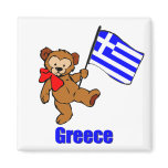Greece Teddy Bear Fridge Magnets