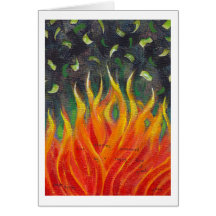 Greed - economic collapse original art painting card