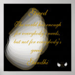 Greed Gandhi's Quote Poster- Customise posters