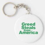 Greed Steals from America Key Chain