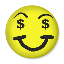 Greedy face Smiley  Magnet