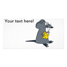Greedy rat photo card