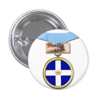 Greek Ace medal button