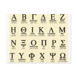 greek alphabet gifts postcards