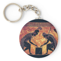 Greek Art: Achilles and Ajax Key Chain