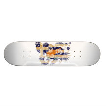 Greek Cyprus Flag Skate Board Deck